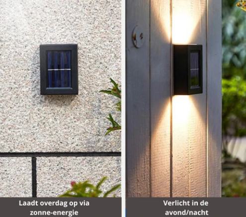 Draadloze LED Solar Wandlampen Deluxe - Transformeer Jouw Tuin in een Sfeervol Paradijs!