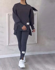 Damesset van casual sweatshirt en legging