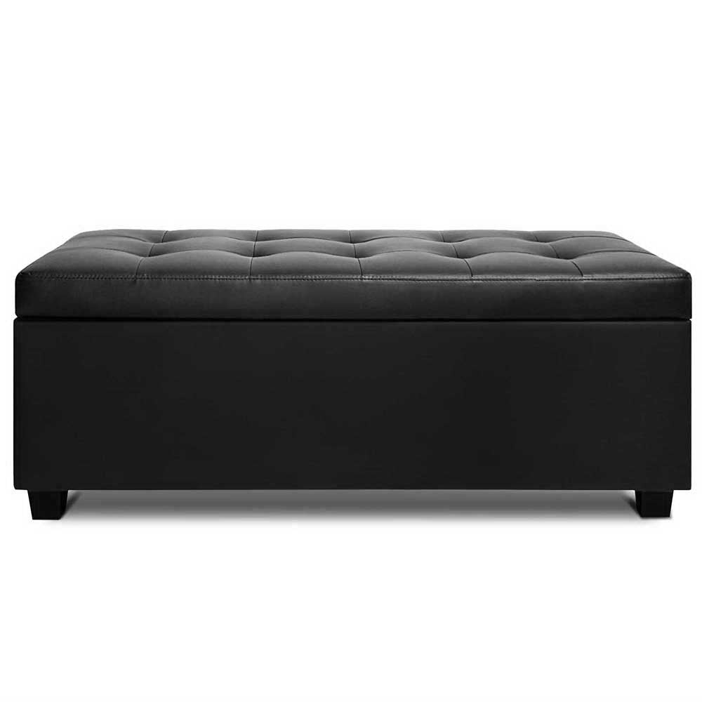 PU Leather Storage Ottoman