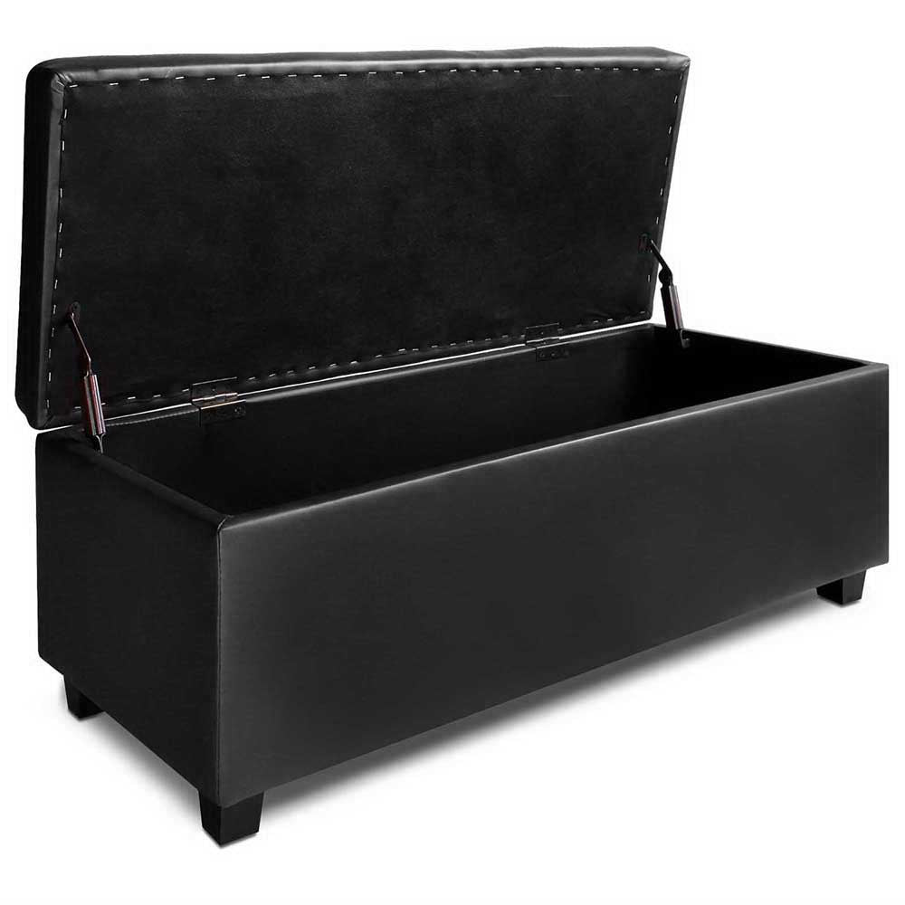 PU Leather Storage Ottoman