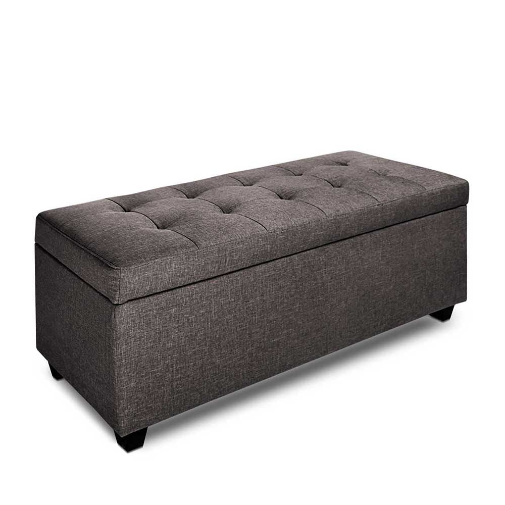 Brown Large Fabric Storage Ottoman