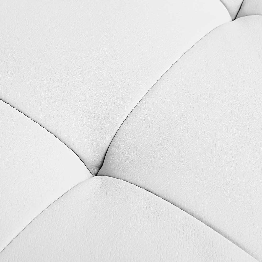 PU Leather Storage Ottoman White